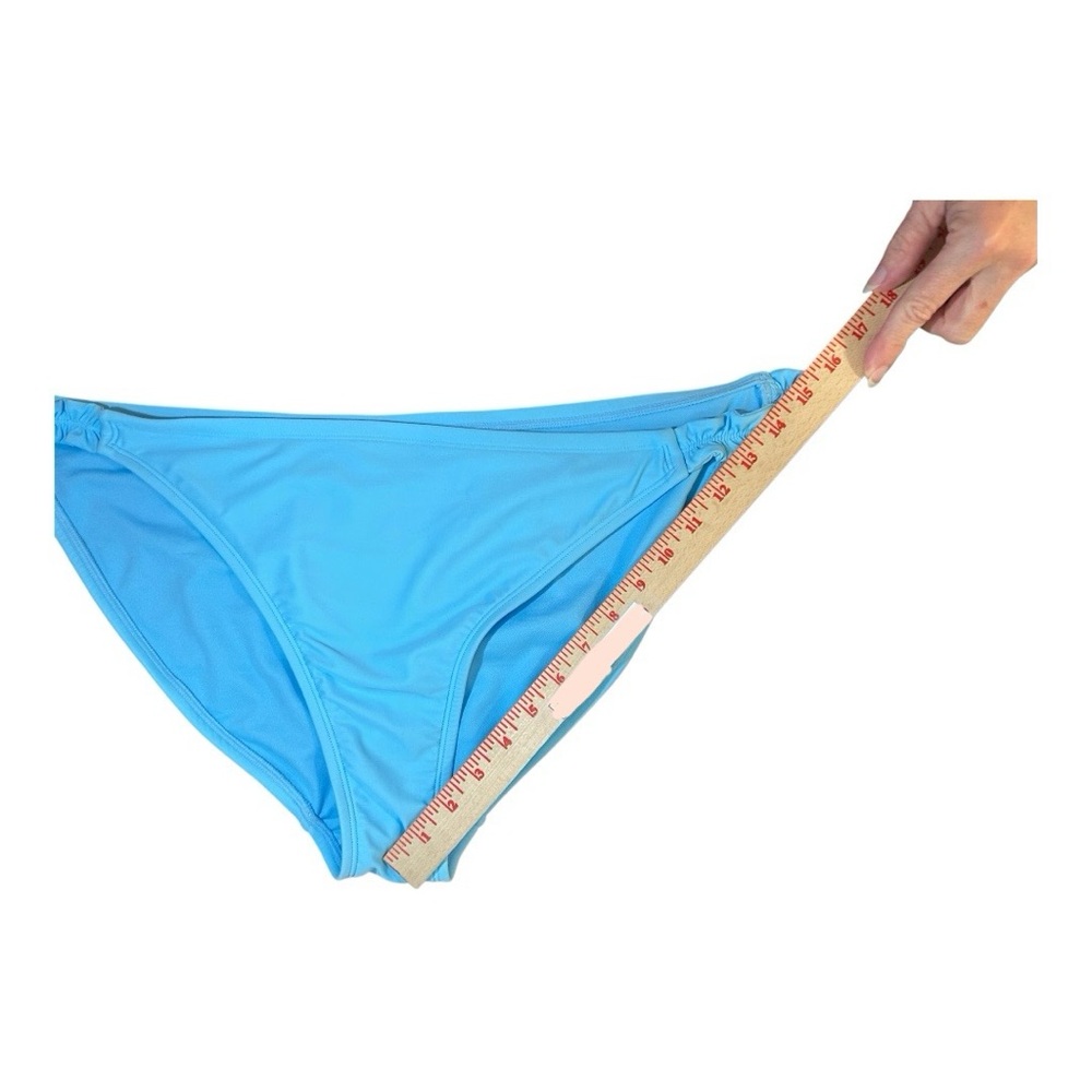 Size 1X 17-18 Wild Fable Bright Blue Bikini Bottom Low Rise High Leg New w Tags - Picture 4 of 6